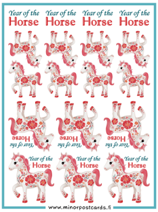 Flower horse sticker sheet