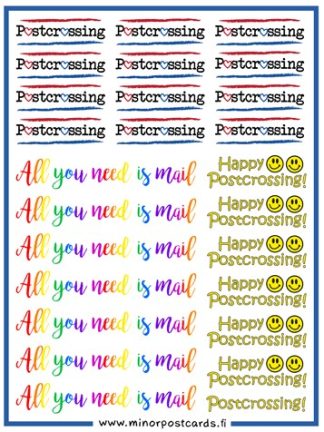 Postcrossing tarra-arkki