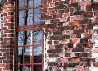 Brick wall window