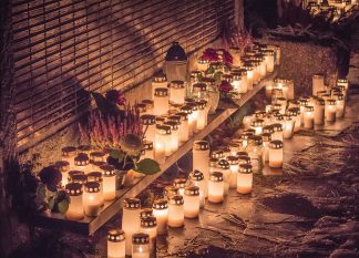 All Saints' Day at Graveyard