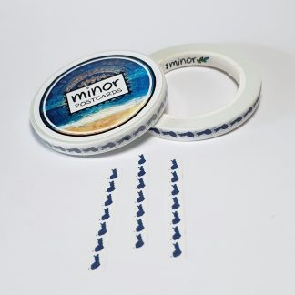 Sininen kartta kapea washi-teippi