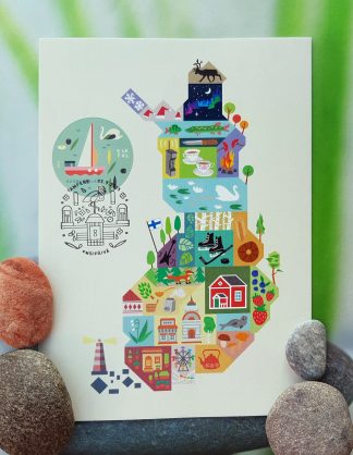 Maximum card Native land - Maksimikortti Oma maa Eläinten kaupunki "joutsen"