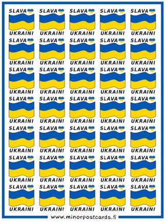 Ukraine flag sticker sheet
