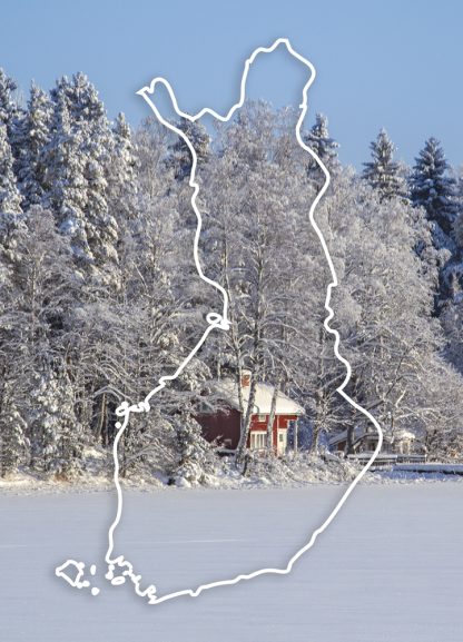 Map of Finland: Winter cottage